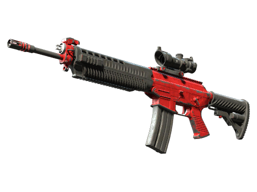 Buy CS2 rifle SG 553 | Candy Apple (Battle-Scarred) skin