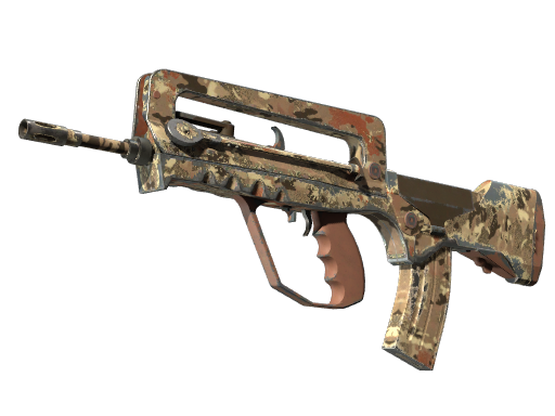 Buy CS2 rifle Souvenir FAMAS | CaliCamo (Well-Worn) skin