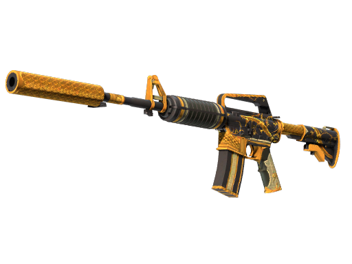 Buy CS2 rifle StatTrak™ M4A1-S | Golden Coil (Well-Worn) skin