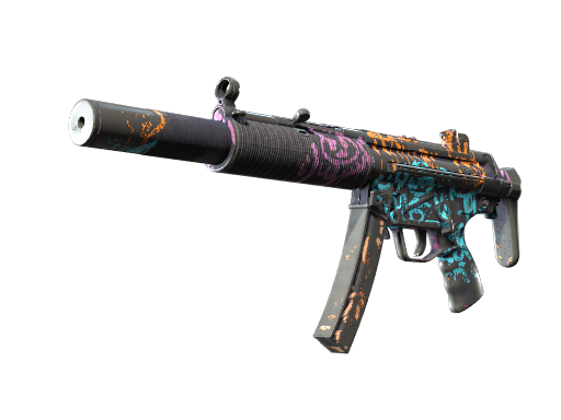 Buy CS2 smg MP5-SD | Neon Squeezer (Battle-Scarred) skin