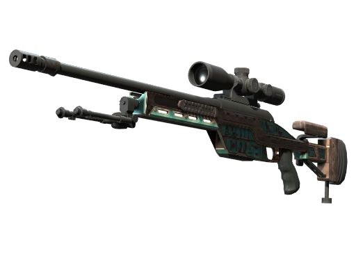 Buy CS2 sniper rifle Souvenir SSG 08 | Azure Glyph (Minimal Wear) skin