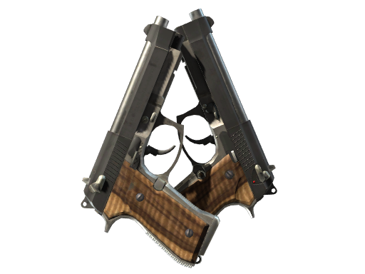 Buy CS2 pistol StatTrak™ Dual Berettas | Black Limba (Minimal Wear) skin
