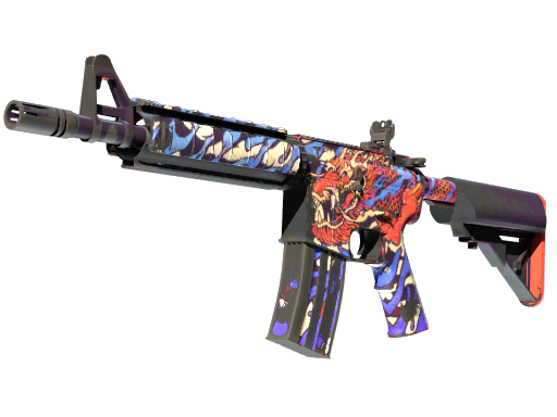 Buy CS2 rifle M4A4 | 龍王 (Dragon King) (Well-Worn) skin