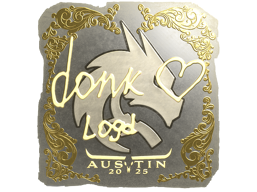 Buy CS2 sticker Sticker | donk (Gold) | Austin 2025 skin