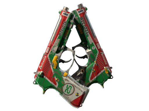 Buy CS2 pistol Souvenir Dual Berettas | Twin Turbo (Battle-Scarred) skin