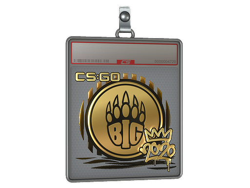 Buy CS2 charm Sticker Slab | BIG (Gold) | 2020 RMR skin