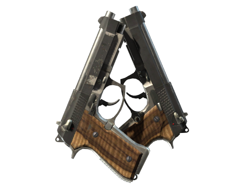 Buy CS2 pistol StatTrak™ Dual Berettas | Black Limba (Well-Worn) skin