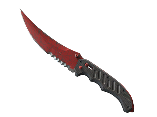Buy CS2 knife ★ StatTrak™ Flip Knife | Crimson Web (Well-Worn) skin