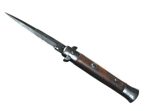 Buy CS2 knife ★ StatTrak™ Stiletto Knife | Damascus Steel (Well-Worn) skin