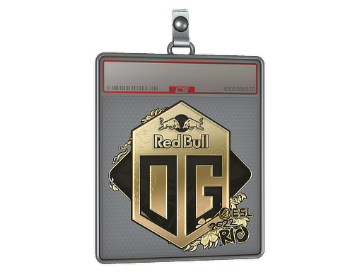 Buy CS2 charm Sticker Slab | OG (Gold) | Rio 2022 skin