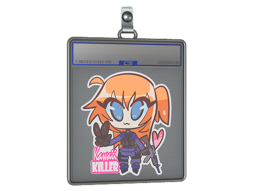 Buy CS2 charm Sticker Slab | Kawaii Killer CT skin