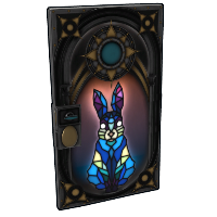 Buy Rust sheet metal door Easter Bunny Sheet Metal Door skin