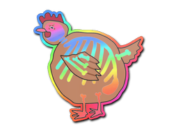 Buy CS2 sticker Sticker | Poorly Drawn Chicken (Holo) skin