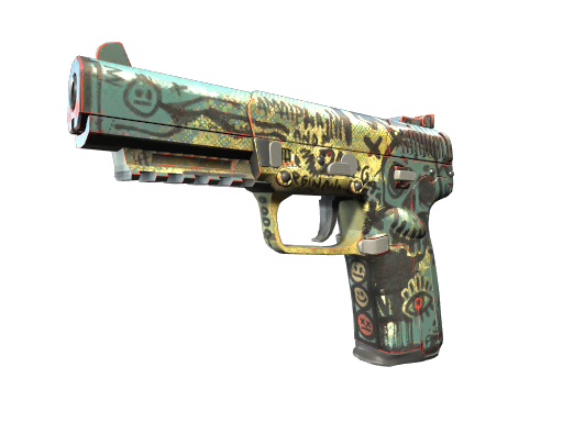 Buy CS2 pistol StatTrak™ Five-SeveN | Scrawl (Well-Worn) skin