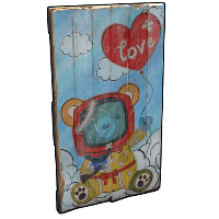 Buy Rust wooden door Teddy Love Wooden Door skin