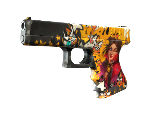 Buy CS2 pistol StatTrak™ Glock-18 | Bullet Queen (Well-Worn) skin
