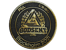 Buy CS2 patch Patch | GODSENT (Gold) | Stockholm 2021 skin