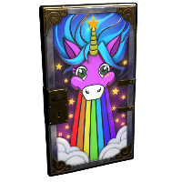 Buy Rust sheet metal door Rainbow Pony Metal Door skin