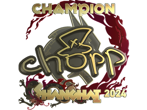 Buy CS2 sticker Sticker | chopper (Gold, Champion) | Shanghai 2024 skin