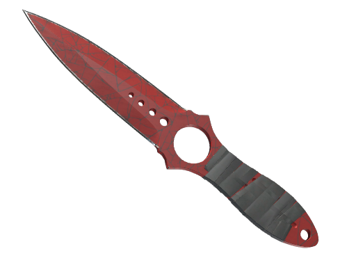 Buy CS2 knife ★ Skeleton Knife | Crimson Web (Well-Worn) skin