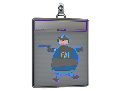 Buy CS2 charm Sticker Slab | Poorly Drawn FBI (Holo) skin