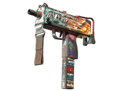 Buy CS2 smg Souvenir MAC-10 | Derailment (Battle-Scarred) skin