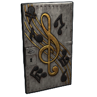 Buy Rust sheet metal door Musical Notes Door skin