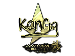 Buy CS2 sticker Sticker | k0nfig (Gold) | Antwerp 2022 skin