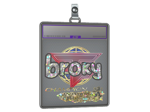 Buy CS2 charm Sticker Slab | broky (Glitter, Champion) | Antwerp 2022 skin