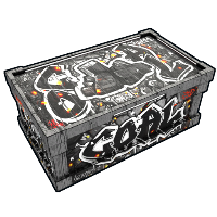 Buy Rust large wooden box Graffiti Charcoal Storage skin