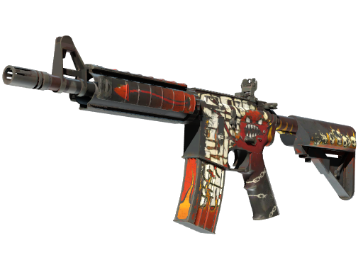 Buy CS2 rifle M4A4 | Hellfire (Well-Worn) skin