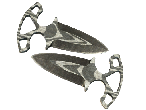 Buy CS2 knife ★ Shadow Daggers | Black Laminate (Battle-Scarred) skin