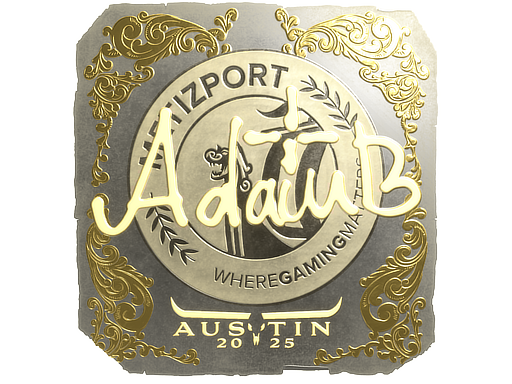 Buy CS2 sticker Sticker | adamb (Gold) | Austin 2025 skin