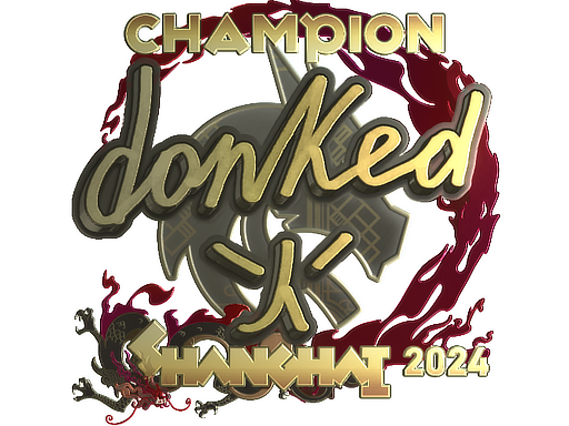 Buy CS2 sticker Sticker | donk (Gold, Champion) | Shanghai 2024 skin