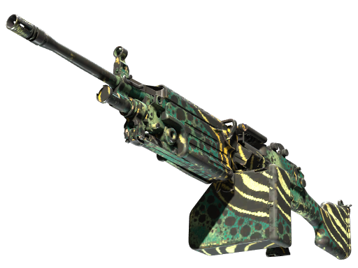 Buy CS2 machinegun M249 | Emerald Poison Dart (Well-Worn) skin