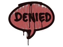 Buy CS2 graffiti Sealed Graffiti | Denied (Blood Red) skin