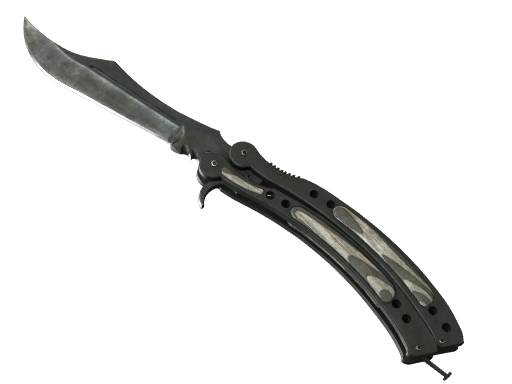 Buy CS2 knife ★ StatTrak™ Butterfly Knife | Black Laminate (Battle-Scarred) skin