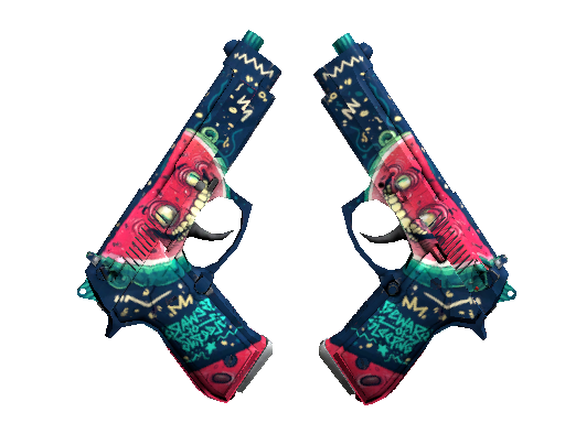 Buy CS2 pistol Dual Berettas | Melondrama (Well-Worn) skin