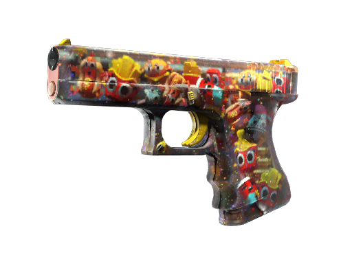 Buy CS2 pistol StatTrak™ Glock-18 | Snack Attack (Well-Worn) skin