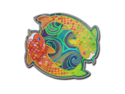 Buy CS2 sticker Sticker | Twin Koi (Holo) skin