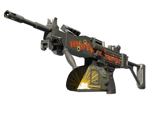 Buy CS2 machinegun Negev | Bratatat (Well-Worn) skin