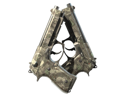 Buy CS2 pistol Dual Berettas | Heist (Well-Worn) skin