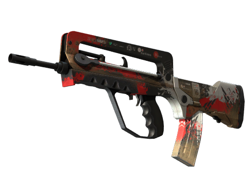 Buy CS2 rifle FAMAS | Roll Cage (Well-Worn) skin