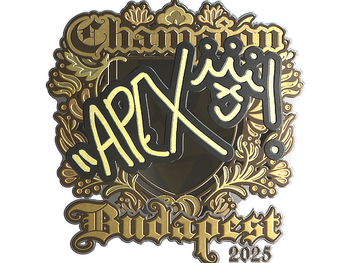 Buy CS2 sticker Sticker | apEX (Gold, Champion) | Budapest 2025 skin