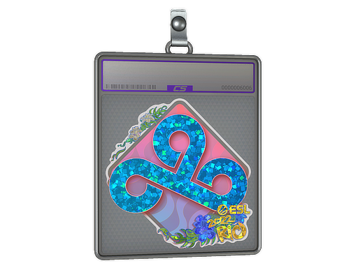 Buy CS2 charm Sticker Slab | Cloud9 (Glitter) | Rio 2022 skin