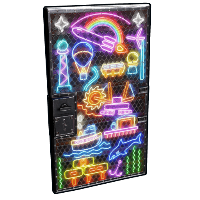 Buy Rust sheet metal door Neon Vibes Sheet Metal Door skin