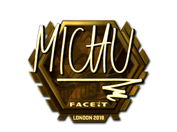Buy CS2 sticker Sticker | MICHU (Gold) | London 2018 skin