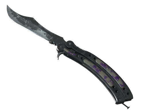 Buy CS2 knife ★ StatTrak™ Butterfly Knife | Ultraviolet (Battle-Scarred) skin