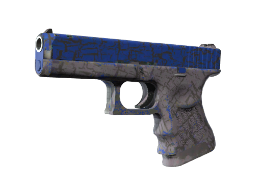 Buy CS2 pistol Glock-18 | Blue Fissure (Well-Worn) skin