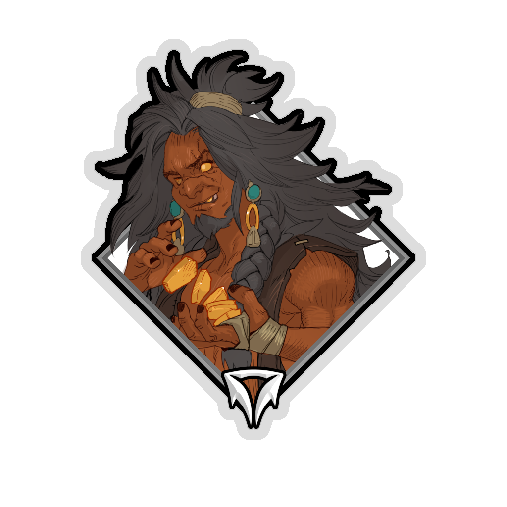 Buy Dota 2 sticker Holo Crownfall Sticker - Mox the Scrap Merchant skin